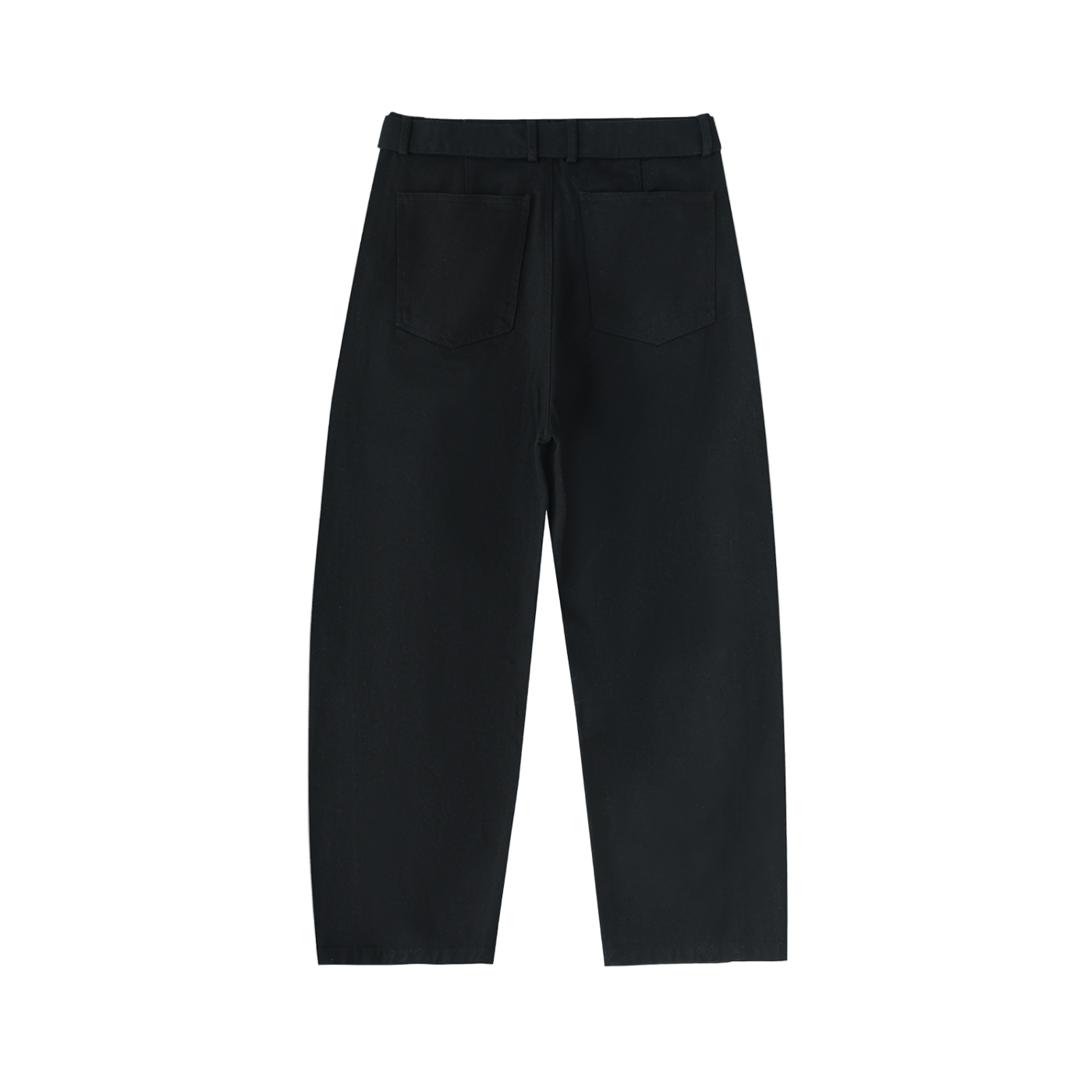 Royal B alance Apparel Twisted-Seam Belted Curved-Blade Pants