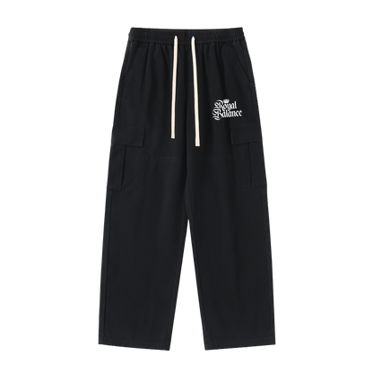Royal Balance Apparel Drawstring Waist Straight-Leg Cargo Pants