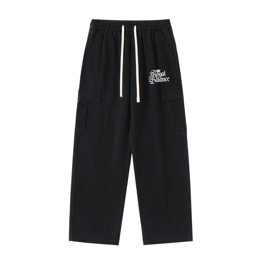 Royal Balance Apparel Drawstring Waist Straight-Leg Cargo Pants