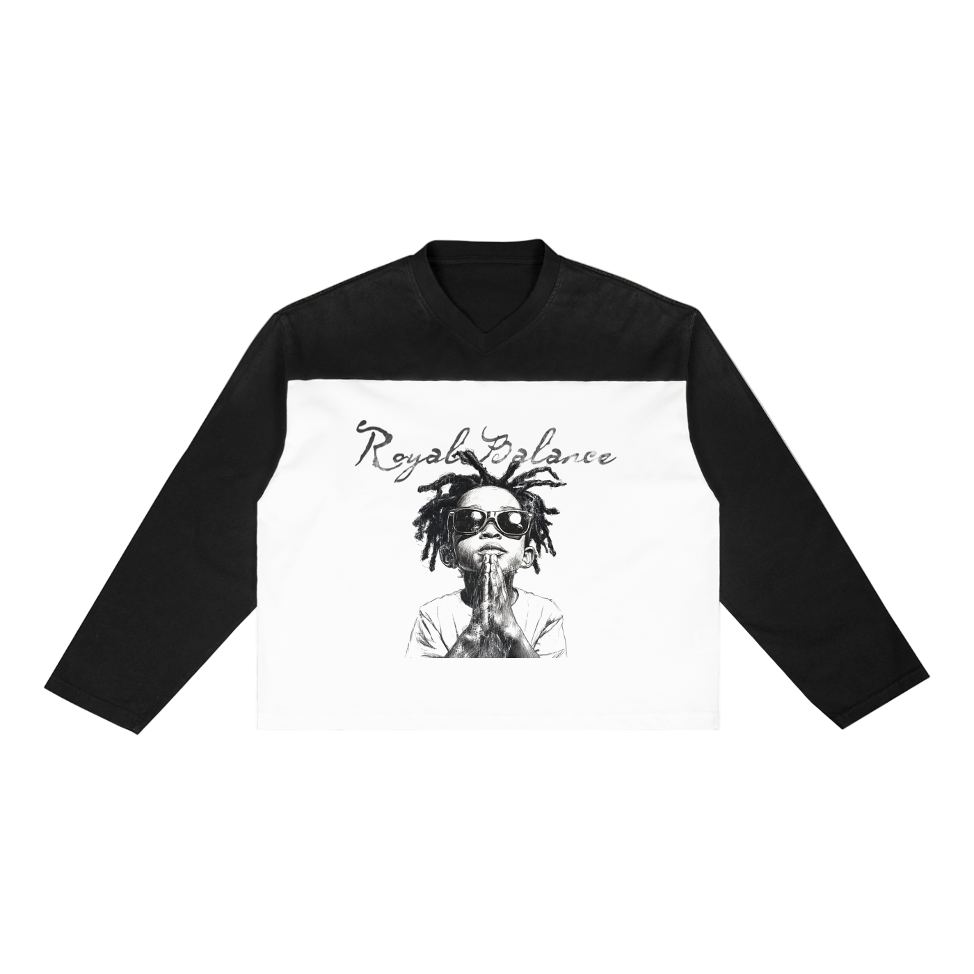 Royal Balance Apparel Prayer Sun Fade Color-Block T-Shirt