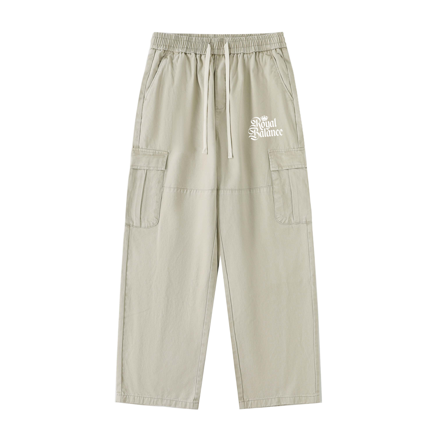 Royal Balance Apparel Drawstring Waist Straight-Leg Cargo Pants