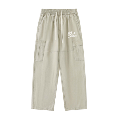 Royal Balance Apparel Drawstring Waist Straight-Leg Cargo Pants