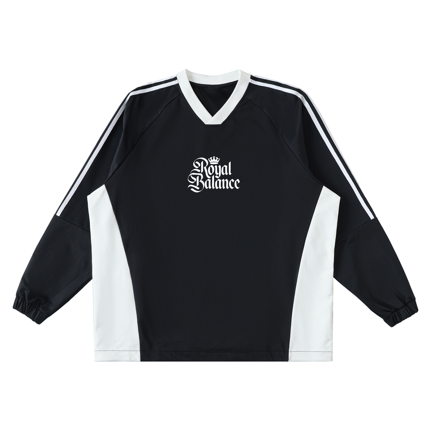 Royal Balance Apparel Color-Block V-Neck Long-Sleeve T-Shirt