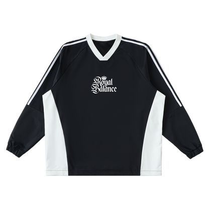 Royal Balance Apparel Color-Block V-Neck Long-Sleeve T-Shirt