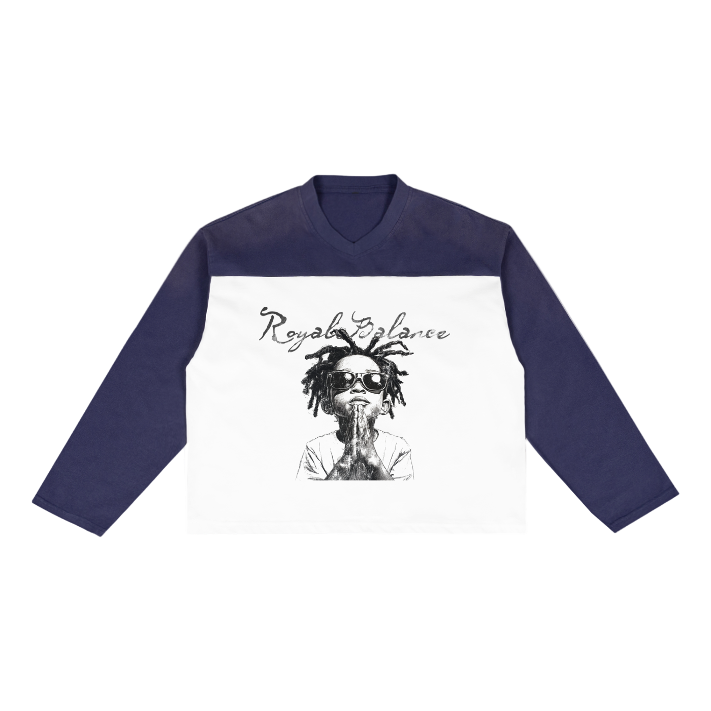 Royal Balance Apparel Prayer Sun Fade Color-Block T-Shirt