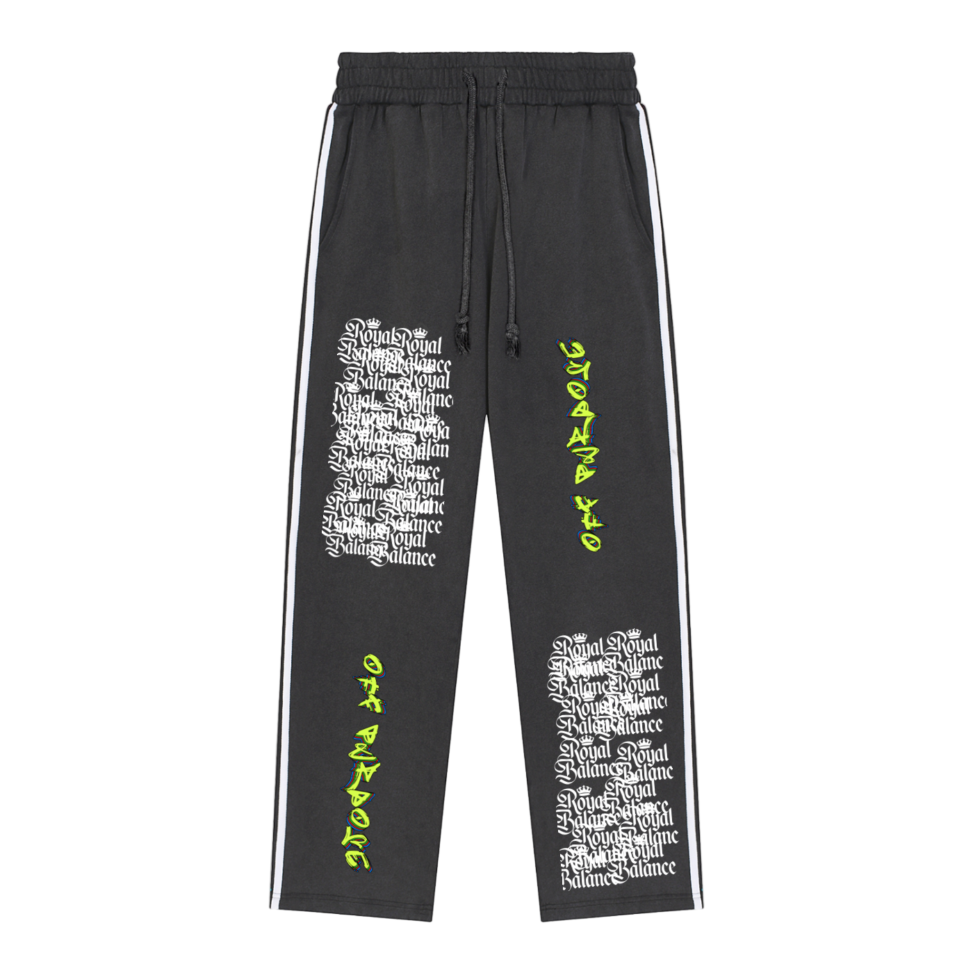 Royal Balance Apparel Off-Purpose Snow Washed Contrast Tape Sweatpants