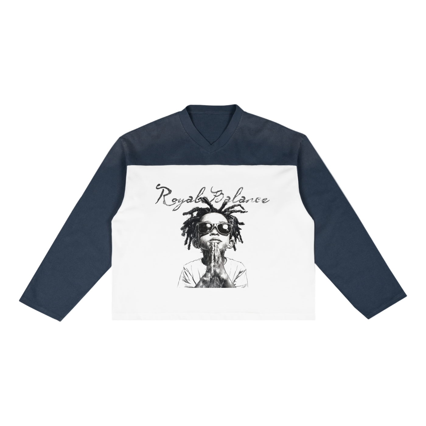 Royal Balance Apparel Prayer Sun Fade Color-Block T-Shirt