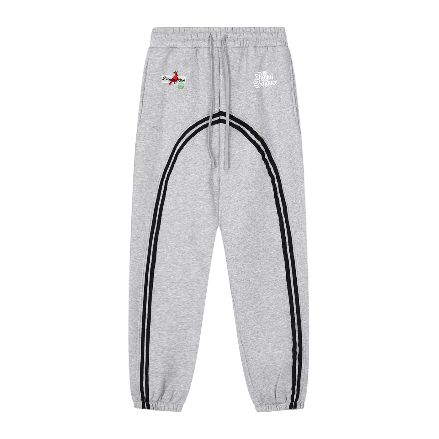 Royal Balance Apparel Dream Rich Sun Fade Contrast Tape Fleece Jogged Sweatpants