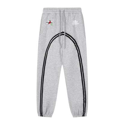 Royal Balance Apparel Dream Rich Sun Fade Contrast Tape Fleece Jogged Sweatpants