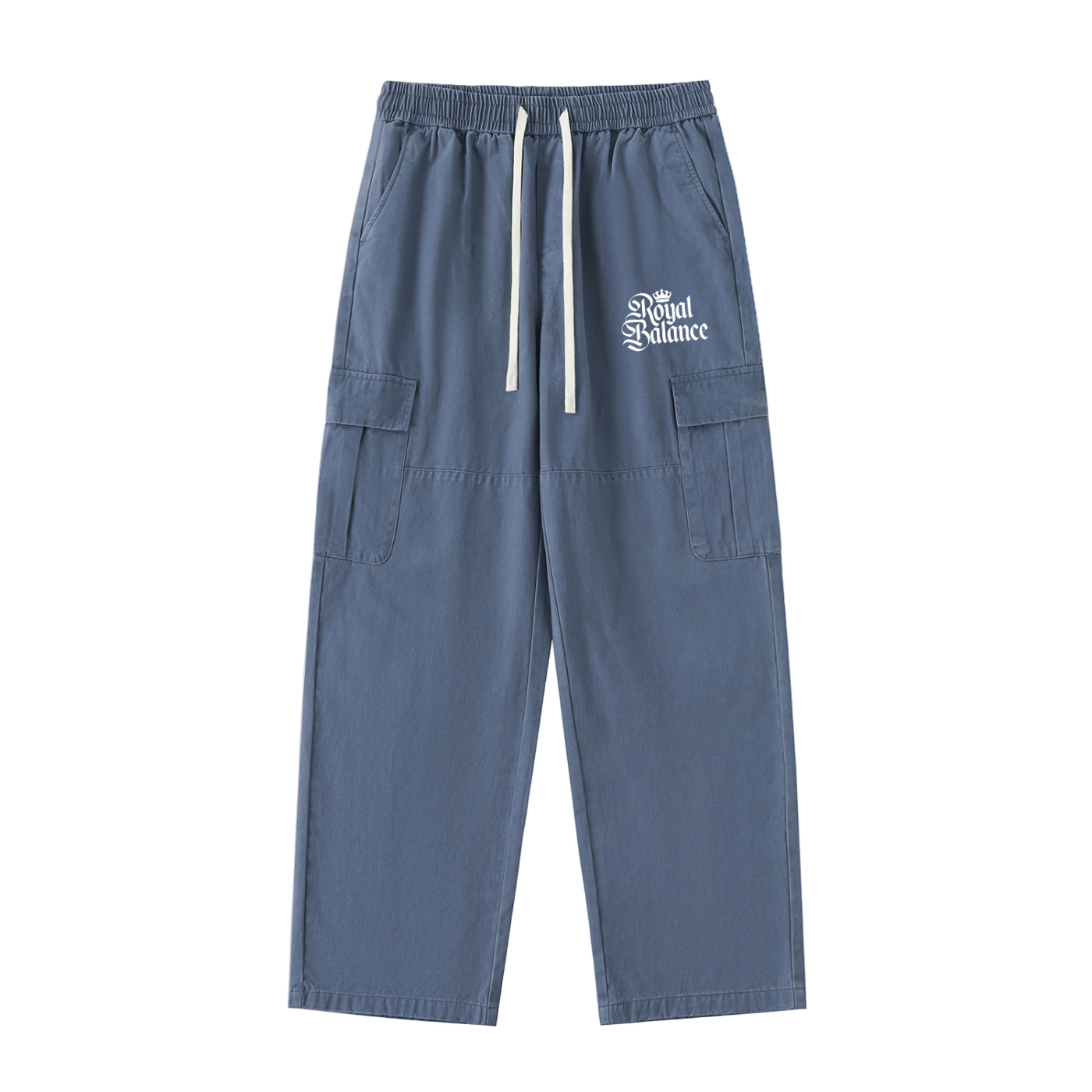 Royal Balance Apparel Drawstring Waist Straight-Leg Cargo Pants