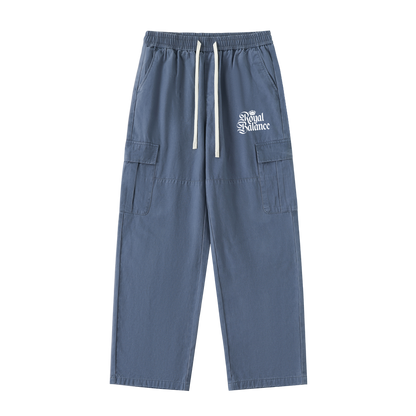 Royal Balance Apparel Drawstring Waist Straight-Leg Cargo Pants